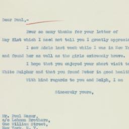 Letter: 1936 June 1