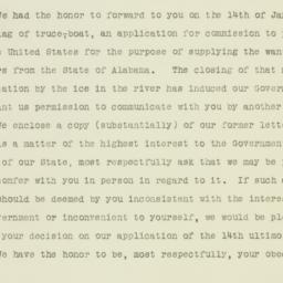 Letter: 1865 February 1