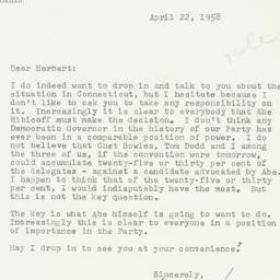 Letter: 1958 April 22