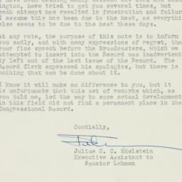 Letter: 1953 September 4