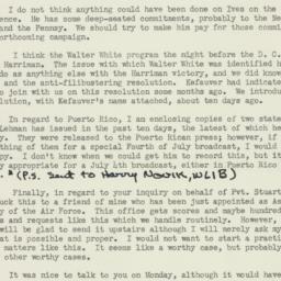 Letter: 1952 July 2