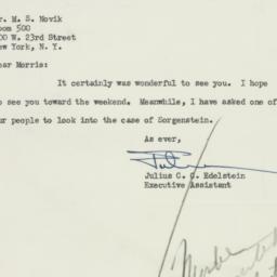 Letter: 1953 November 18