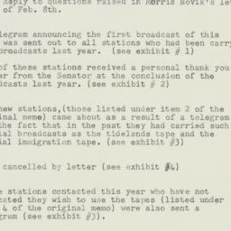 Memorandum: 1954 February 11