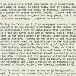 Letter: 1949 December 2
