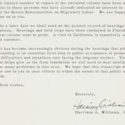 Letter: 1960 June 8