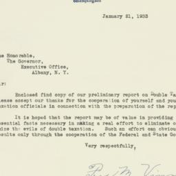 Letter: 1933 January 21