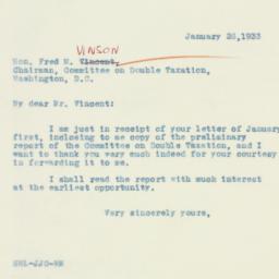 Letter: 1933 January 26