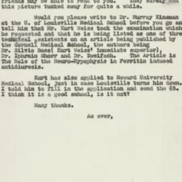Letter: 1951 December 7