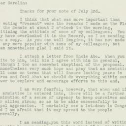 Memorandum: 1951 July 6