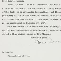 Letter: 1950 December 7