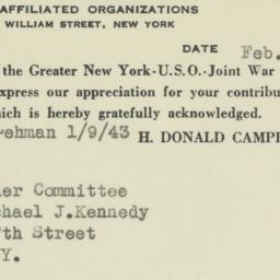 Ephemera: 1943 February 3
