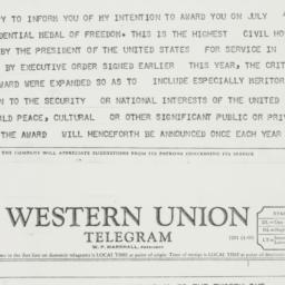 Telegram: 1963 July 1