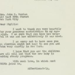 Letter: 1950 November 21