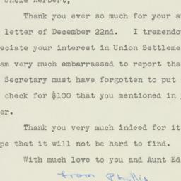 Letter: 1951 January 2