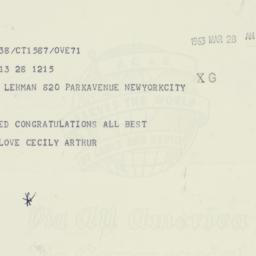 Letter: 1963 March 28