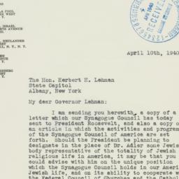 Letter: 1940 April 10