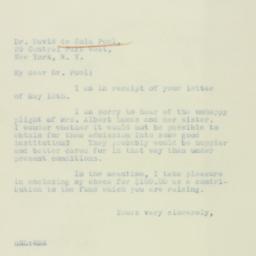 Letter: 1933 May 23