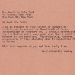 Letter: 1945 January 29