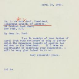 Letter: 1940 April 16