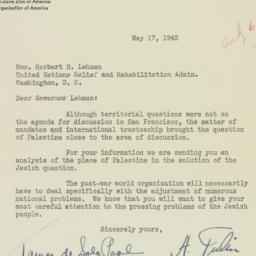 Letter: 1945 May 17