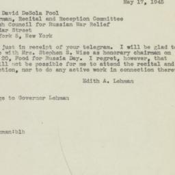 Letter: 1945 May 17