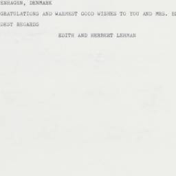 Telegram: 1961 September 11