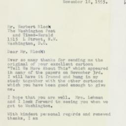 Letter: 1955 November 18