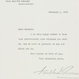 Letter: 1935 February 1
