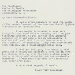 Letter: 1958 November 13
