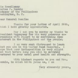 Letter: 1956 May 1