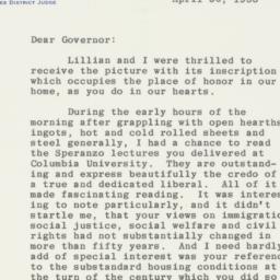 Letter: 1958 April 30