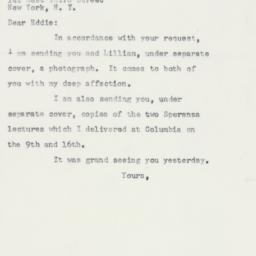 Letter: 1958 April 21