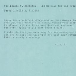 Memorandum: 1951 July 3