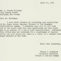 Letter: 1951 April 24