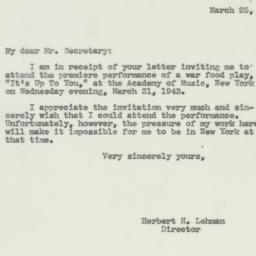 Letter: 1943 March 25