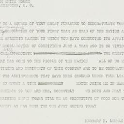 Telegram: 1934 March 4