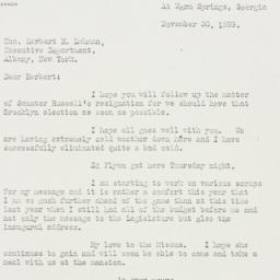 Letter: 1929 November 30