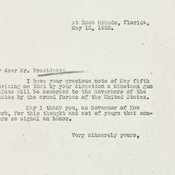 Letter: 1933 May 13