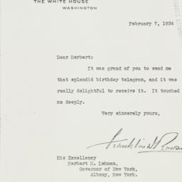 Letter: 1934 February 7