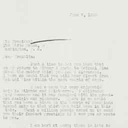 Letter: 1933 June 2