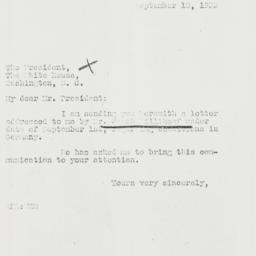 Letter: 1933 September 18