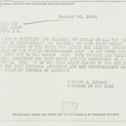 Telegram: 1934 January 30