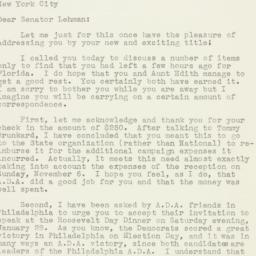Letter: 1949 November 18