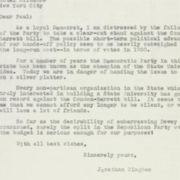 Letter: 1949 March 14