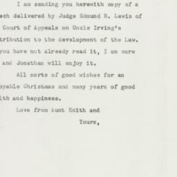 Letter: 1951 December 20