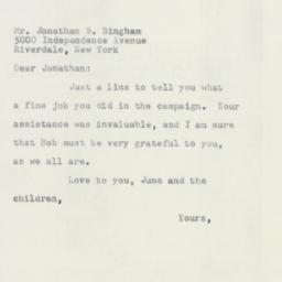 Letter: 1953 November 4