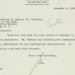 Letter: 1931 December 5