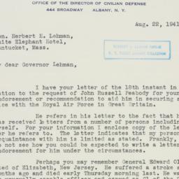 Letter: 1941 August 22
