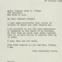 Letter: 1945 October 27