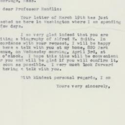 Letter: 1957 March 22